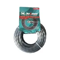 Леска для триммера 4 мм x 15м, витая, нейлоновая с графитовым сердечником (3544)